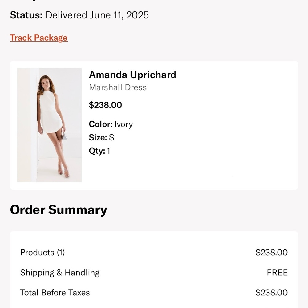 Amanda Uprichard mini white dress. Never worn.